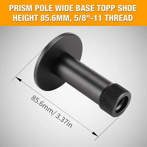 Built Tough Aluminum Prism Pole Shoe With Flat End For Precise Readings, Wide Base For Stability, Easy Install, 85.6mm height