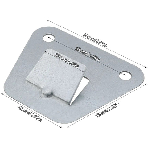 Heavy Duty Wall Mount Bracket Kit For Fans And Range Hoods, includes one 2.95 x 2.36 inch hanging plate with measurements