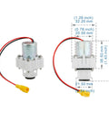 Toilet Flush Valve Solenoid Assembly For Infrared Sensor Flusher Compatible With Toto Diaphragm Sensor Repair Kit Yellow Plug DIY Replacement With Dimensions