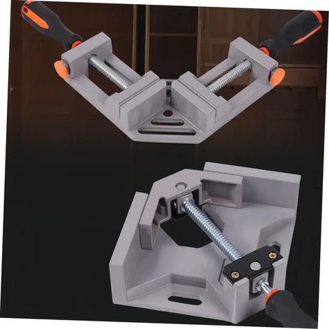 Heavy Duty Right Angle Clamp For Woodworking And Precision Welding With Badass Aluminum Build No Sweat Single Handle Design for precise 90-degree joins.
