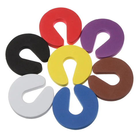 Multi-color C Shape Baby Safety Locks Set For Cabinets And Doors Childproof Latches With Tool Free Snap Install Soft Gap Buffer