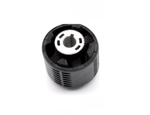 Heavy Duty Rear Motor Bushing Replacement For Tesla Model 3 And Model Y clean install side view of rubber bushing with metal insert.