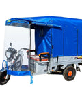 All Season Electric Cargo Trike Canopy With Full Enclosure Rain Curtain And Semi Enclosure For Summer, Heavy Duty Three Wheel Tricycle Tarpaulin Includes Thickened Frame, Eight Hose Clamps, Screwdriver And Wrench, Blue 59.1 By 39.4 Inches on cargo trike