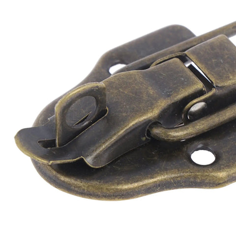 Heavy Duty Latch Lock For Toolboxes Jewelry Boxes Chests Suitcases And Cabinets Tough As Nails 304 Stainless Steel Buckle Toggle Hasp Lock Weather Resistant Rustproof, close-up angle
