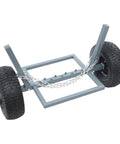 Beefed Up Heavy Duty Log Dolly With Tow Chain, 1500 Lb Capacity Firewood Cart, 16 Inch Smooth Rubber Tires Powder Coated Steel Frame.