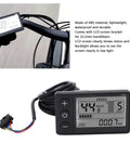 Wireless Electric Bike LCD Display Panel S866 with SM plug mounted on bike handlebars, showing speed and battery data.