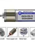 Real Solid 6V And 12V DC Gear Motor Featuring Sweet Speed Reduction 12 To 923 RPM Forward Reverse Drive with D-type shaft