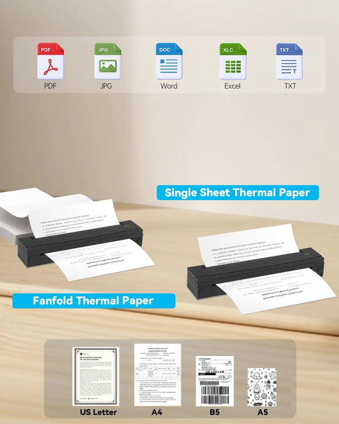 Portable Thermal Printer D80 Wireless For Travel And On The Go Inkless Printer That Really Works With iOS Android And Laptop