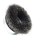 Top Shelf Carbon Steel Mounted Crimped Wire Cup Brush 2-3/4 Inch, ideal for angle grinder and paint stripping.