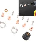 Pro Grade Plasma Cutter Consumables Kit With 48 Pieces IPT40 Electrodes Nozzles Cups And Standoff Guides For CUT 55DS And 65DS