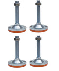 Heavy-Duty Adjustable Leveling Feet M16, 4-Pack Swivel Levelers For Cabinets, Tables, Chairs, Shelves, And Industrial Equipment, Height Adjustable, Easy To Install, Even Weight Distribution For Stable Machines, metal base and threaded bolt
