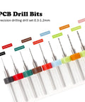 Image of 30 Piece Tungsten Carbide Micro PCB Drill Bit Set With 0.3mm And 1.2mm Shanks For Precision PCB Drilling CNC Engraving