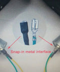 Kids Ride On Gearbox With DC Motor For 6V 390 Motor 18000 RPM High Torque Drive Replacement Part showing snap-in metal interface