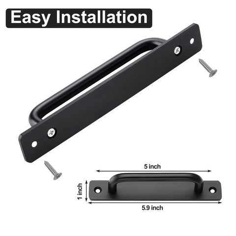 12 Pack Matte Black Cabinet Handles 5 Inch 128 mm Aluminum Drawer Cupboard Pulls with easy installation diagram