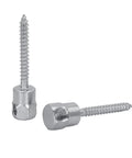 Heavy Duty Quarter Inch Wood Anchor For Horizontal Mounting Centered In Wood Member One Piece Design, silver metal