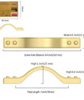 Brushed Gold Cabinet Pulls Set With 3 Inch Hole Center Spacing 76mm Kitchen Cabinet Handles, dimension diagram of pull model ZH0079