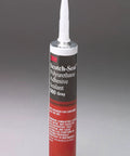 Polyurethane Adhesive Sealant 560, Black 310 mL Cartridge, front view on gray background
