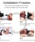 Installation process for 50mm R Type Quick Change Sanding Discs 62 Pcs Premium Grit Kit with safety features.