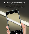 Close-up of Ender 3 V3 SE LED Light Bar Kit, showing energy-saving LED light and phone screen with no strobe effect.