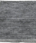 Activated Carbon Cabin Air Filter Replacement For Hyundai Santa Fe Sonata Kia Optima fits 2008-2021 vehicles, angled view of filter