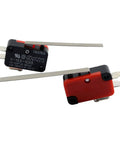 4 Pack SPDT Micro Limit Switches For Arduino Projects With Straight Long Lever V-153-1C25, 15A 125/250VAC, black and red details