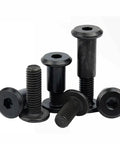 Stainless Steel 304 Beveled Hex Socket Head Locking Screws And Nuts Kit for plywood furniture projects, shown at various angles