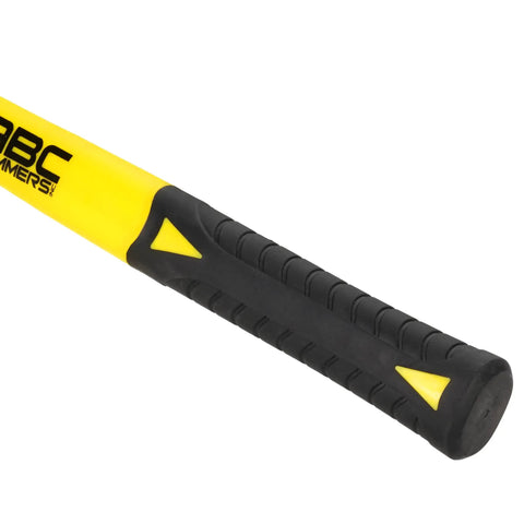 Close-up of fiberglass handle on Non-Sparking 16-Inch Brass Hammer With Fiberglass Handle 5-Lb Double-Faced USA Made Non-Marring Mallet