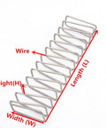 Extension Compression Springs Kit With Pro Grade Spring Steel Rectangular Wire Springs, dimensions labeled, on white background