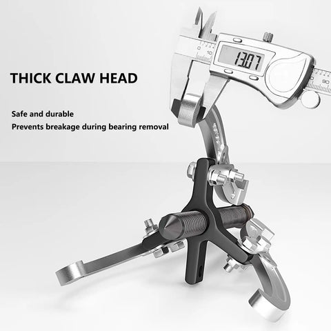 Heavy Duty 2 Or 3 Jaw Bearing Puller, 5.5 Ton 10 Inch Forged Carbon Steel Beast showing thick claw head for bearing removal.