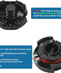2 Pack String Trimmer Head For SRM Series Straight Shaft Trimmers Fits SRM 225 230 210 2100 shown with installation tips