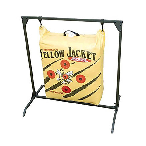 Bag Target Stand for Indoor and Outdoor Archery Practice Durable Adjustable Bag Holder on uneven ground with target bag