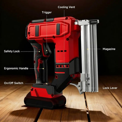 Heavy Duty 2 In 1 Cordless Brad Nailer And Stapler Delivers Spot On Straight Shots For Woodworking And Upholstery Repairs Includes 1200 Nails And Staples For Snappy Grab And Go Setup Ends Cord Knot Frustration Lets You Knock Out Tasks Fast With Raw Power