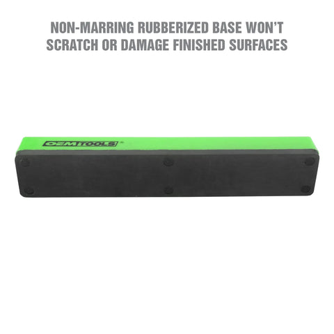 36 Piece Magnetic Hex Bit Holder Set 4 Pack With Mounting Bases For Metal Surfaces, green non-marring base detail view