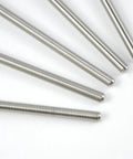 Lead Screw T6 High Precision Linear Motion Screw In 304 Stainless Steel, 6mm Diameter, 1mm Pitch, Length Range 100-550mm, Copper Nut, Built For DIY CNC And 3D Printer Builds, stainless lead screws shown on white background