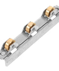 Quiet Glass Door Sliding Roller Wheel Set With Silent Bearing Pulleys for frameless shower bifold doors, brass and steel