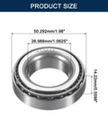 Beefy Heavy Duty Tapered Roller Bearing Cone And Cup Set With 1.0625 Inch Bore, 1.98 Inch Outer Diameter, 0.5598 Inch Cup Width, Chrome Steel ABEC 3 Bearings