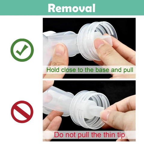 Guide for removing Duckbill Valve Replacement 4 Pack For Ameda Mya Joy And Purely Yours And Lansinoh Double Electric Pumps BPA Free DEHP Free