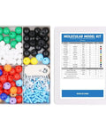 Chemistry Molecular Model Kit 200 Pcs 83 Atoms 116 Links Ball and Stick Set with assorted color-coded atoms and links