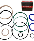 Hydraulic Log Splitter Cylinder Rebuild Seal Kit For 4.5 Bore By 1.75 Rod, Premium Rubber And Plastic Seals, parts displayed