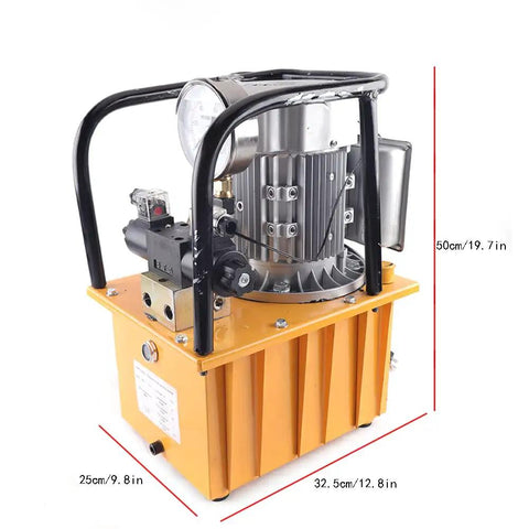 Heavy Duty 750W Electric Hydraulic Pump With Double Acting Design And Pedal Switch Cranking 10000PSI And Dead Accurate Pressure Gauge For Real Shop Work And No Hassle Operation