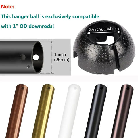 Universal Ceiling Fan Mounting Kit With Hanger Ball Heavy Duty 2mm Steel Wobble-Free Rock Solid Fits 1-Inch Downrods For Flat And Low Slope Ceilings Up To 10 Degrees Includes All Mounting Hardware Reduces Vibration For Quiet Sleep