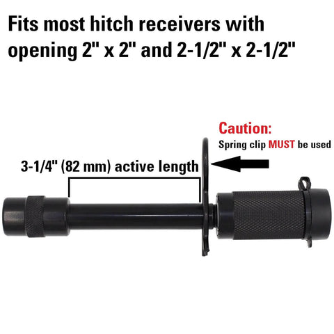 Keyed Alike Trailer Hitch Lock Set With Extra Long Three And A Quarter Inch Span, Double Safety Tow Hitch Receiver Locking Pin