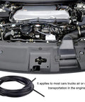 Top Tier 16 Point 4 Feet Black Silicone Vacuum Hose With 2mm Inner Diameter Fits High Temp Automotive Engines And DIY Pipeline Jobs For Smooth Suction And Reliable Performance, coiled with engine bay