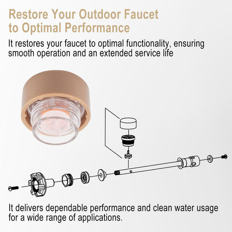 Vacuum Breaker Float Kit Anti Siphon Wall Faucet Repair Kit Backflow Prevention Valve Repair For Woodford Model 17 Four Pack Easy Install Durable DIY Friendly Plumbing Accessory image showcasing kit components and diagram.