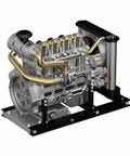 Engine Model Mechanical Assembly Kit For Classrooms And DIY Projects With Alloy Build And Visible Inner Components For Hands-On Teaching Desktop Display And Technical Reference. side view