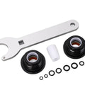 Real Deal Front Mount Hydraulic Steering Cylinder Seal Kit Replacement HS5157 For HC5340 To HC5358 Plus HC5365 Compatible With Shaft Wrench Tool black seals