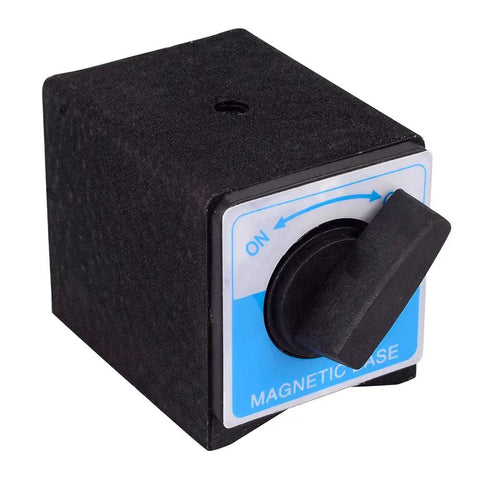 Magnetic Holder With On Off Switch, 176 Lb Holding Power, Heavy Duty Mount, front view of secure quick engage magnet for fixtures