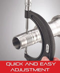 Beefed Up Outside Micrometer With One Piece Spindle And Tapered Frame For Narrow Slots Quick And Easy Adjustment in use