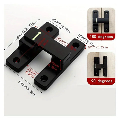 Sliding Door Latch Zinc Alloy Right Angle Bolt Lock For Cabinets And Equipment Enclosures 90 Degree And 180 Degree Installation
