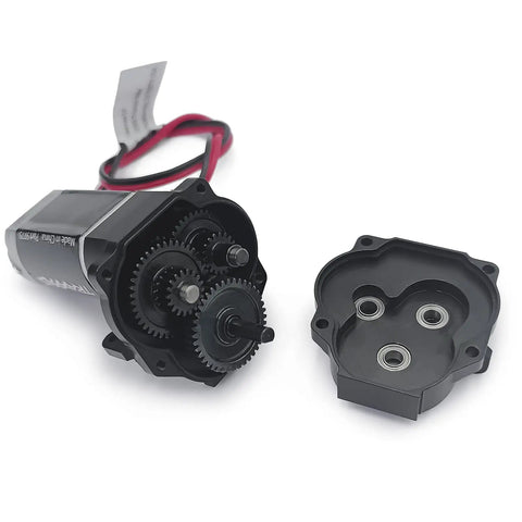 Aluminum Transmission Case For 1/18 TRX4M RC Crawler, 16.6 To 1 Gearbox With internal gears and front cover detached